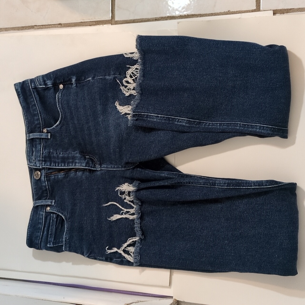 Loft High waist flare cropped jeans